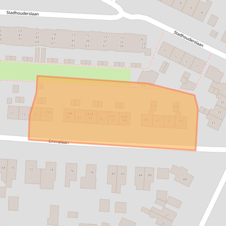 Kaart van postcodegebied 3905GP.