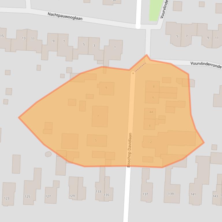 Kaart van postcodegebied 3905JW.