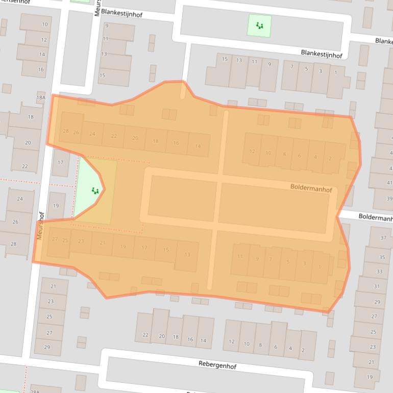 Kaart van postcodegebied 3907JS.