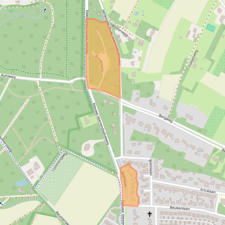 Kaart van postcodegebied 3911MS.