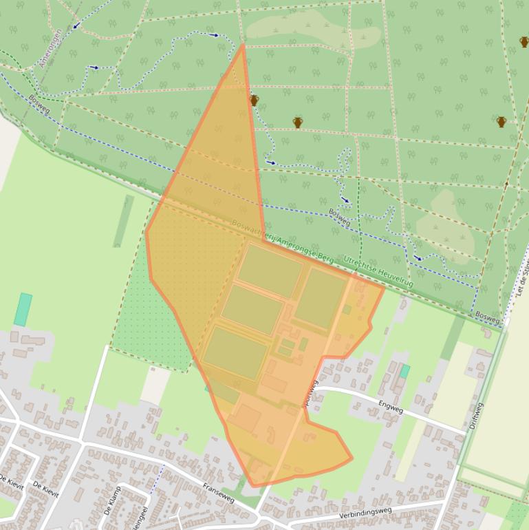 Kaart van postcodegebied 3921DP.