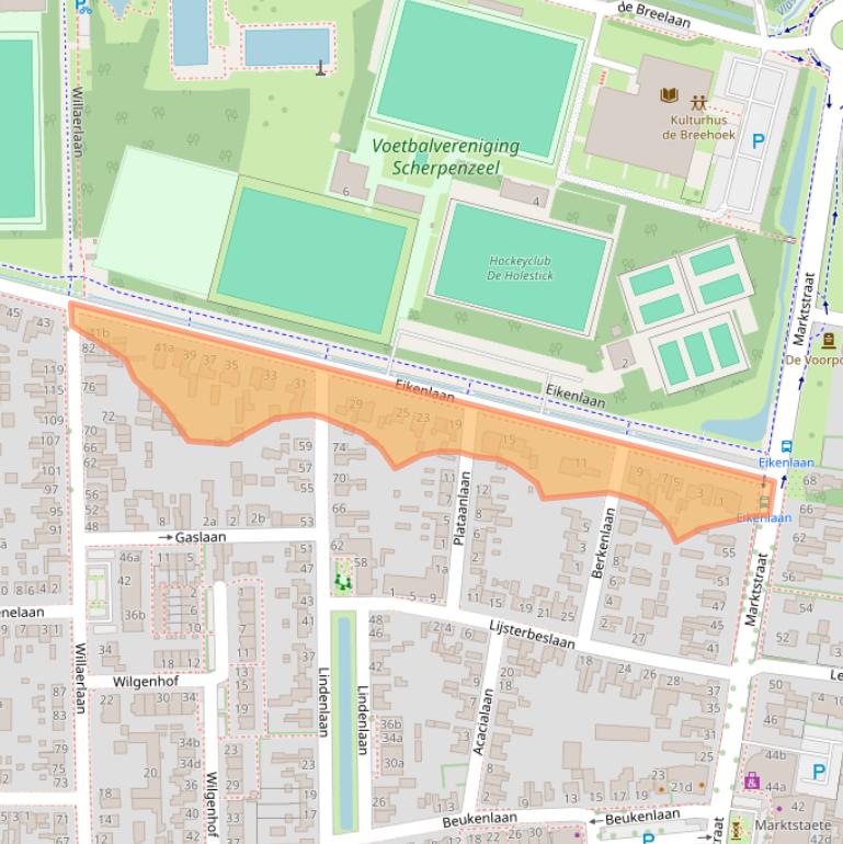 Kaart van postcodegebied 3925VG.