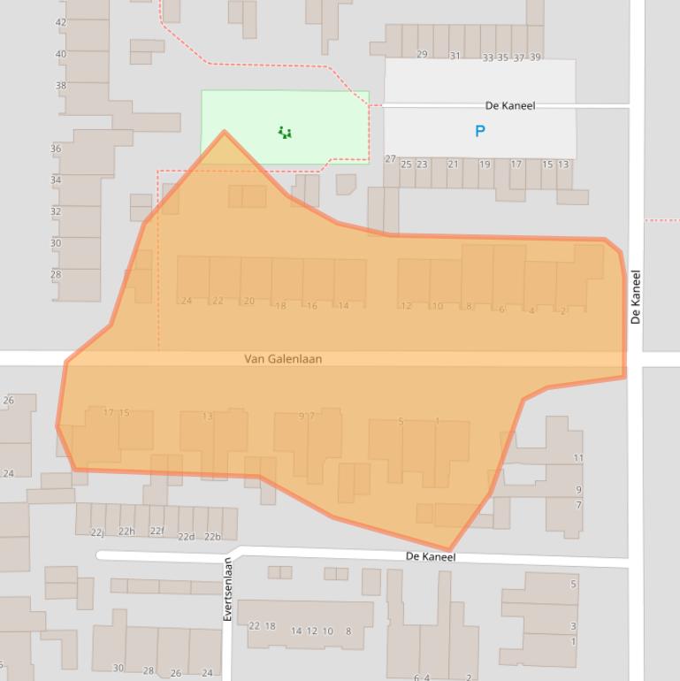 Kaart van postcodegebied 3931AL.