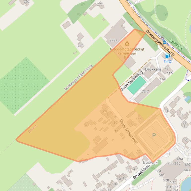 Kaart van postcodegebied 3941ZL.