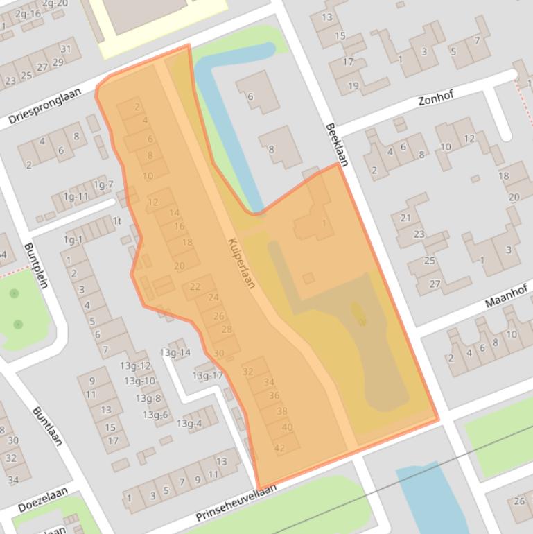 Kaart van postcodegebied 3951VH.