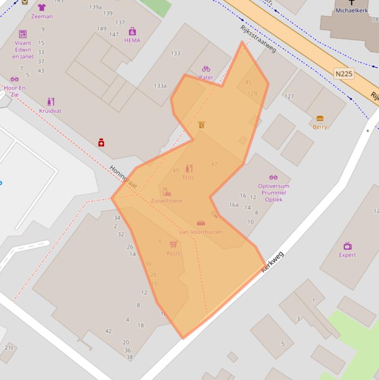 Kaart van postcodegebied 3956HH.