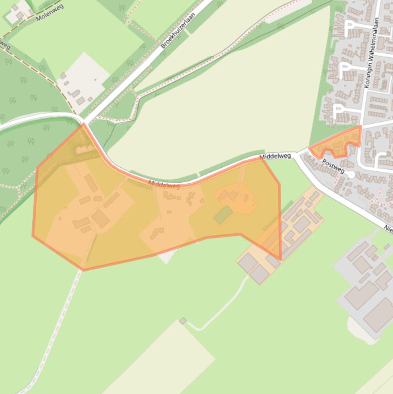 Kaart van postcodegebied 3956TL.