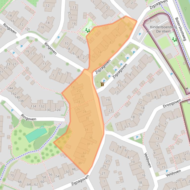 Kaart van postcodegebied 3961ED.