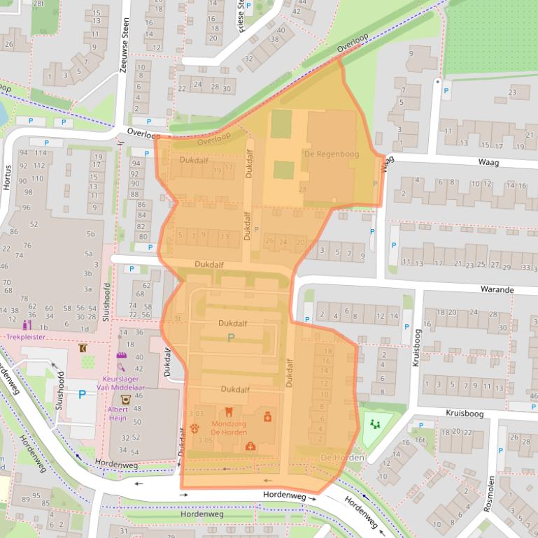 Kaart van postcodegebied 3961LA.