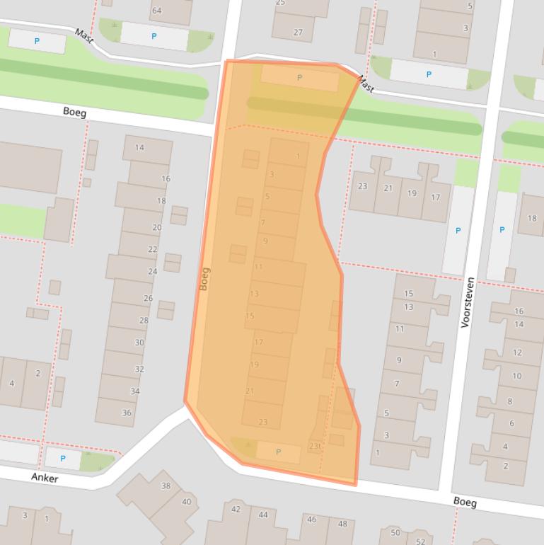 Kaart van postcodegebied 3961TA.