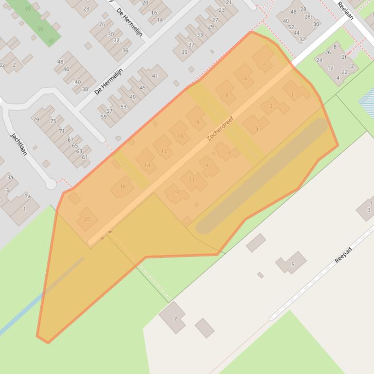 Kaart van postcodegebied 3972DN.
