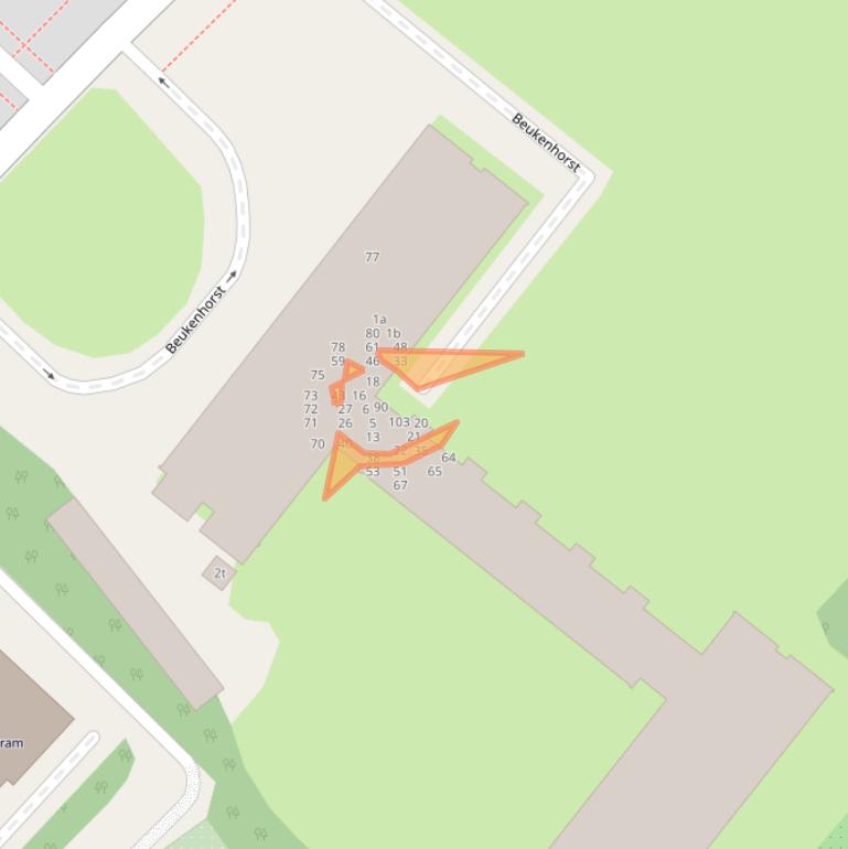 Kaart van postcodegebied 3972HC.