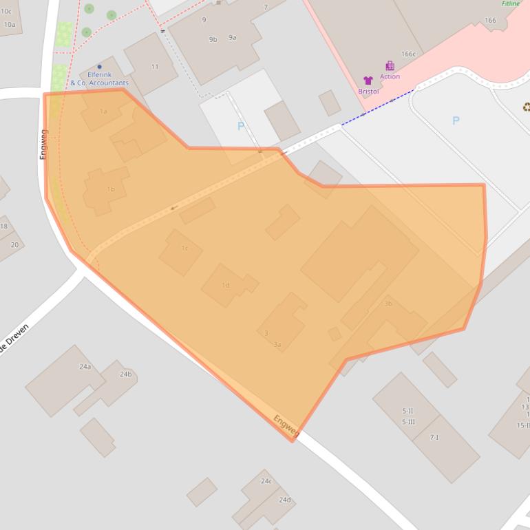 Kaart van postcodegebied 3972JA.