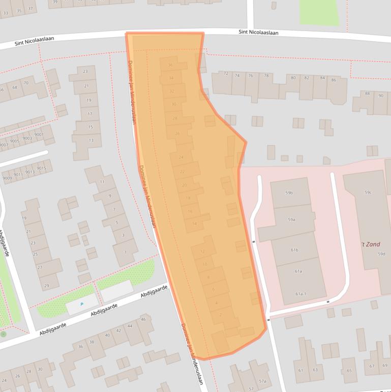 Kaart van postcodegebied 3984KM.