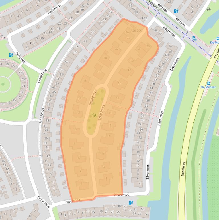 Kaart van postcodegebied 3994LS.