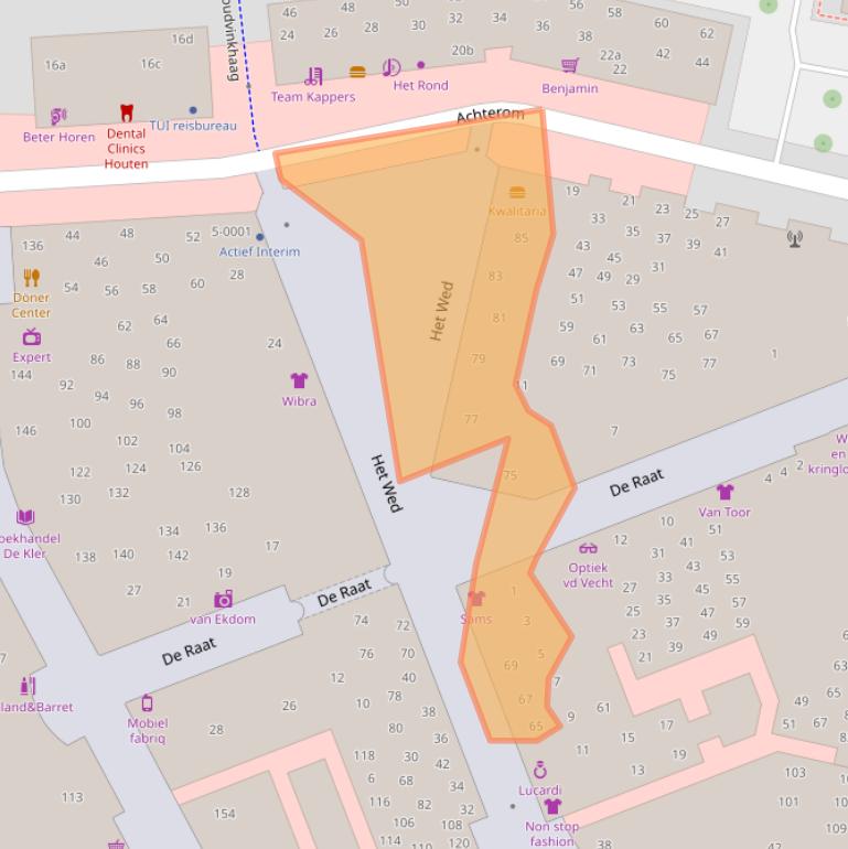 Kaart van postcodegebied 3995DT.