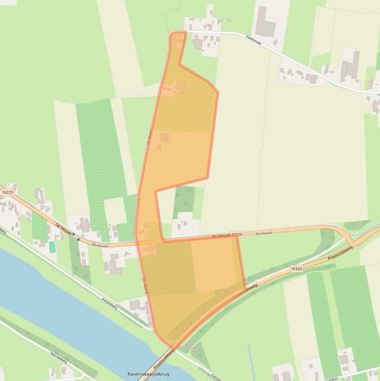 Kaart van postcodegebied 4021CL.