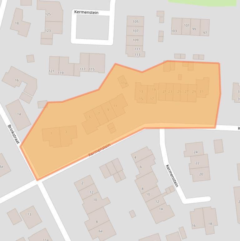 Kaart van postcodegebied 4033XA.