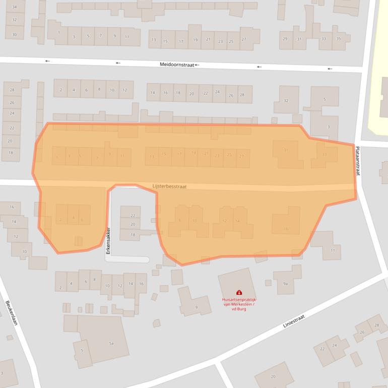Kaart van postcodegebied 4051GT.