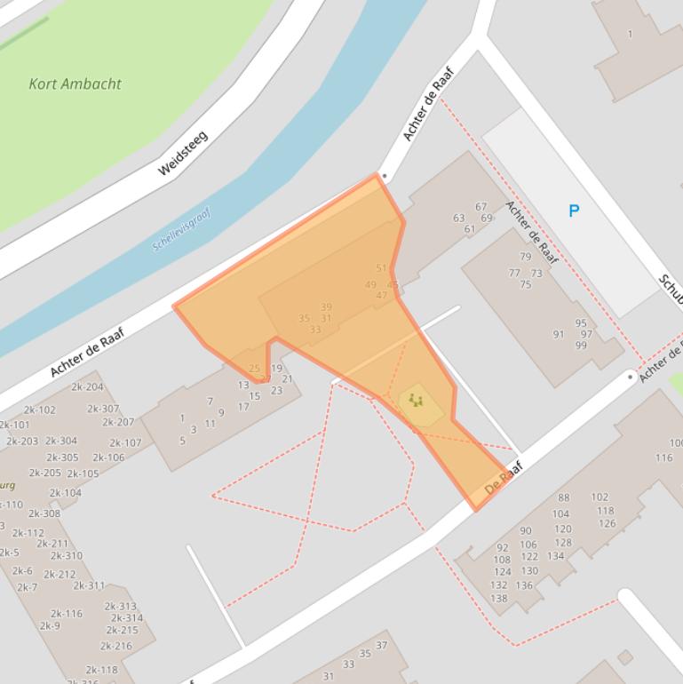 Kaart van postcodegebied 4102DC.