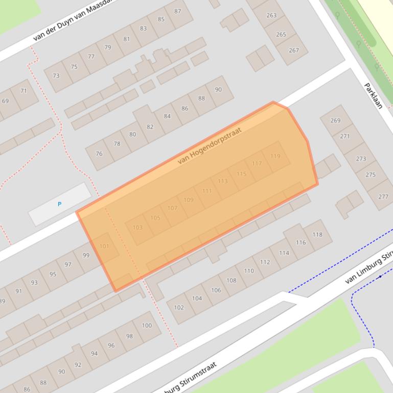 Kaart van postcodegebied 4102GL.