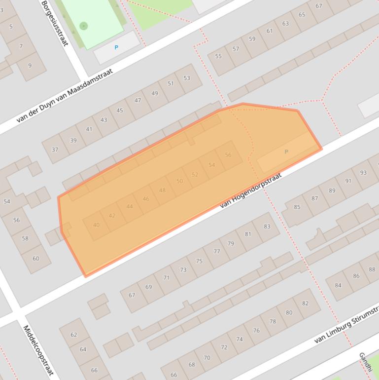 Kaart van postcodegebied 4102GN.