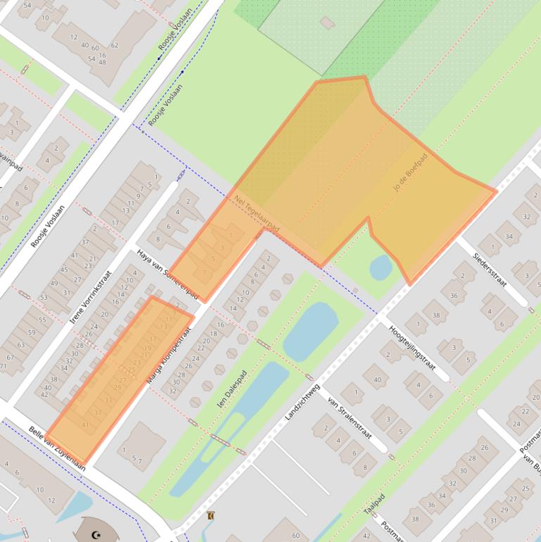 Kaart van postcodegebied 4105JC.