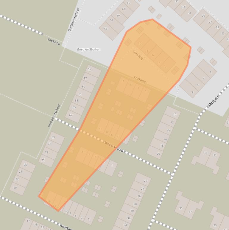 Kaart van postcodegebied 4106DG.