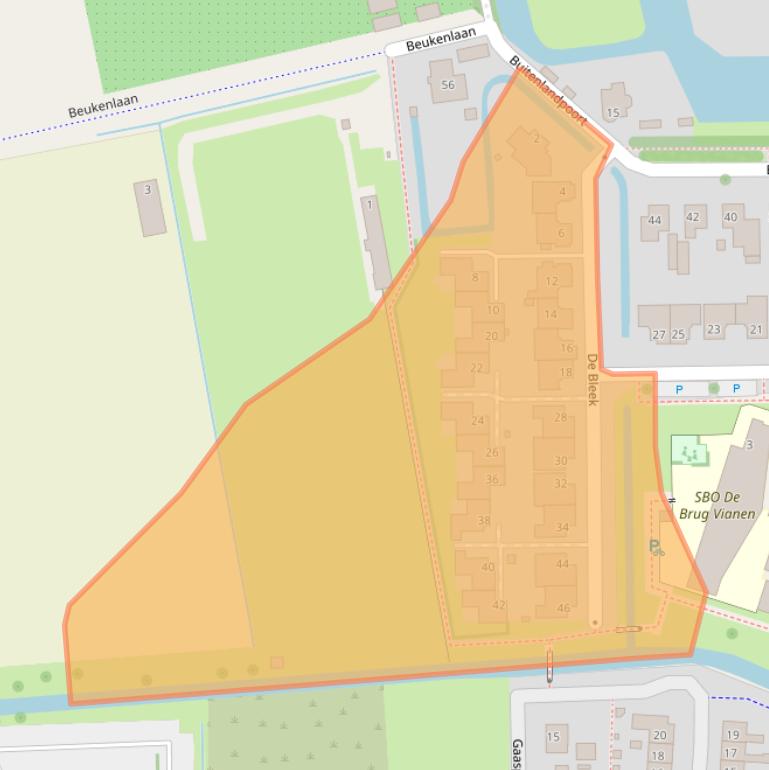 Kaart van postcodegebied 4132WC.