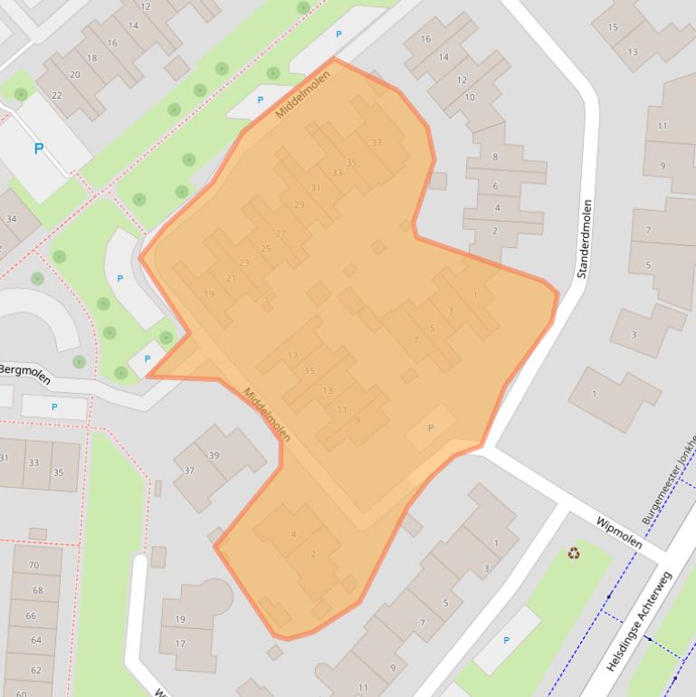 Kaart van postcodegebied 4133ES.