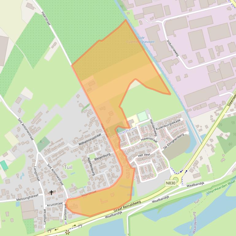 Kaart van postcodegebied 4176BL.