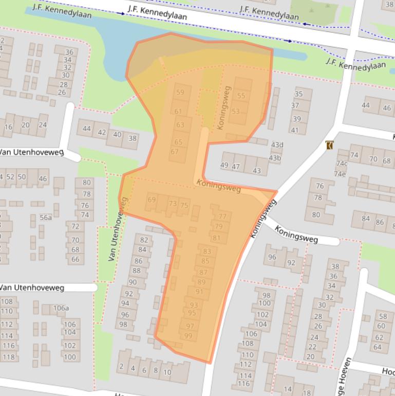 Kaart van postcodegebied 4191HB.