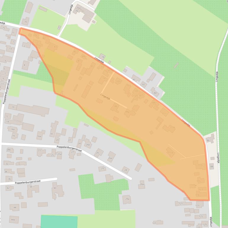 Kaart van postcodegebied 4191VC.