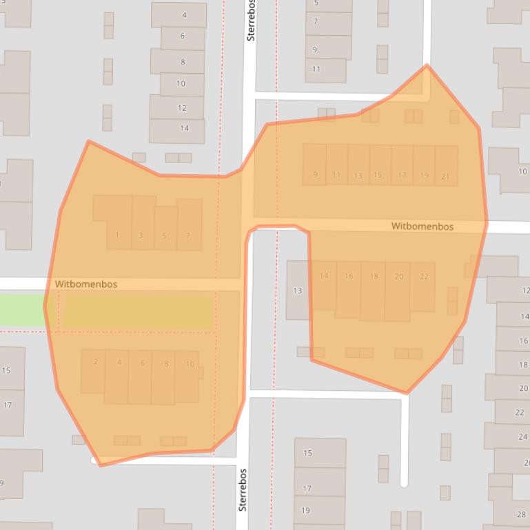 Kaart van postcodegebied 4194CE.