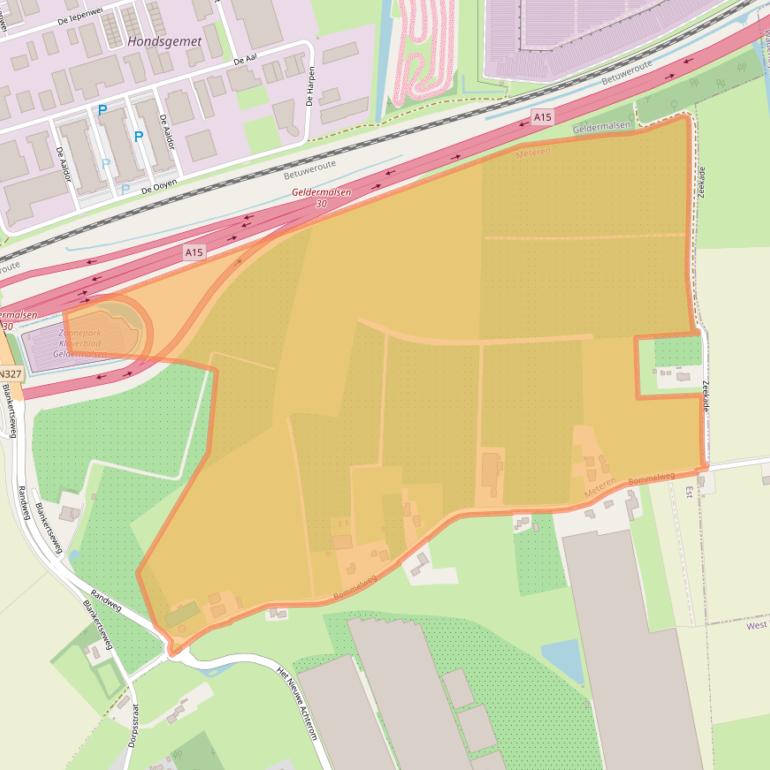 Kaart van postcodegebied 4194NM.