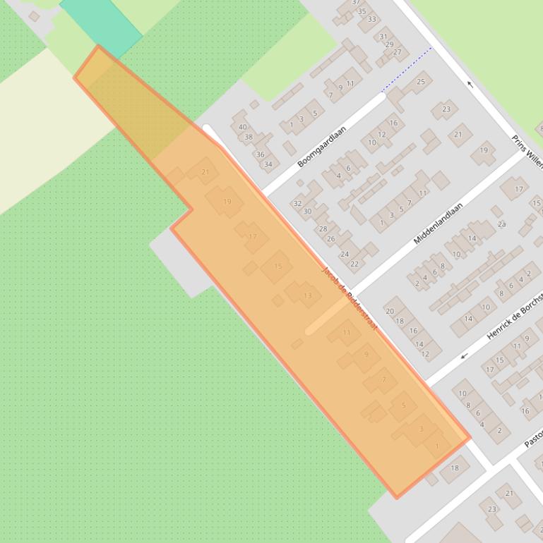 Kaart van postcodegebied 4197BL.