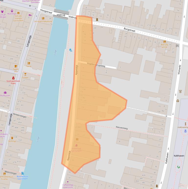 Kaart van postcodegebied 4201AE.