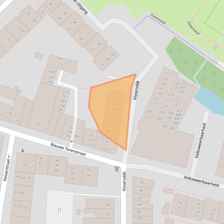 Kaart van postcodegebied 4201ZC.