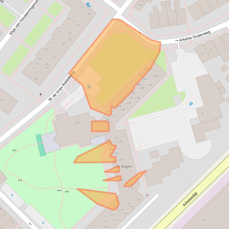 Kaart van postcodegebied 4206AS.