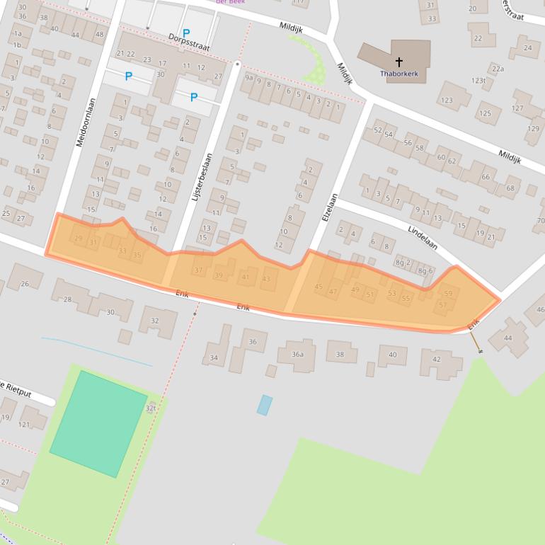 Kaart van postcodegebied 4214DC.