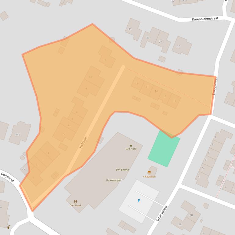 Kaart van postcodegebied 4221KD.