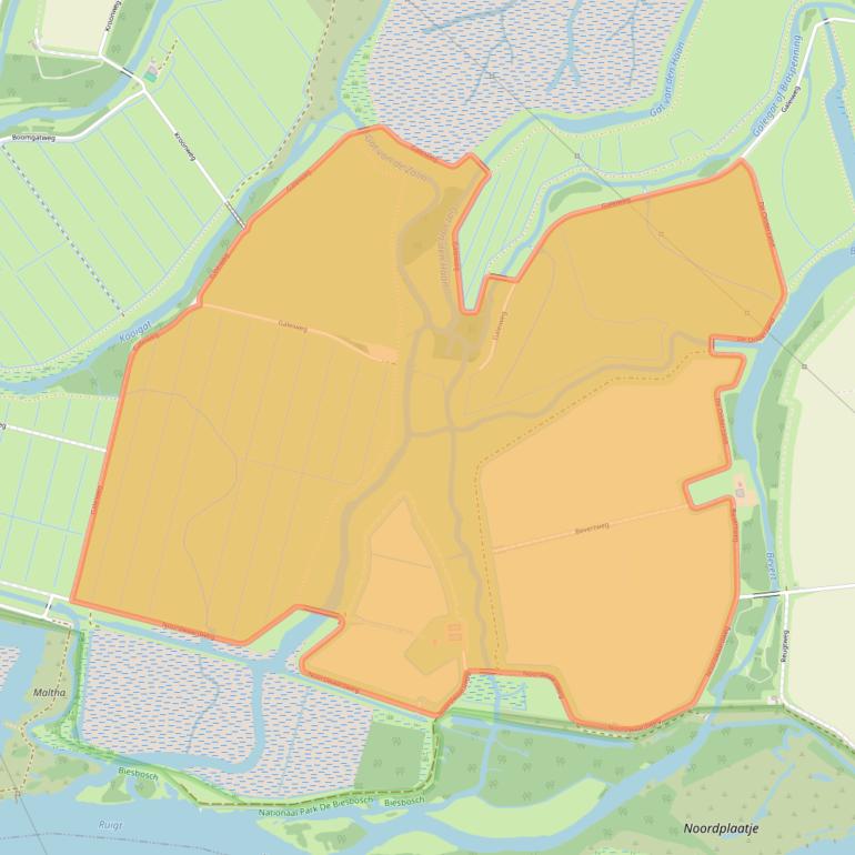 Kaart van postcodegebied 4251NC.