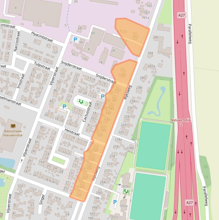 Kaart van postcodegebied 4255GJ.