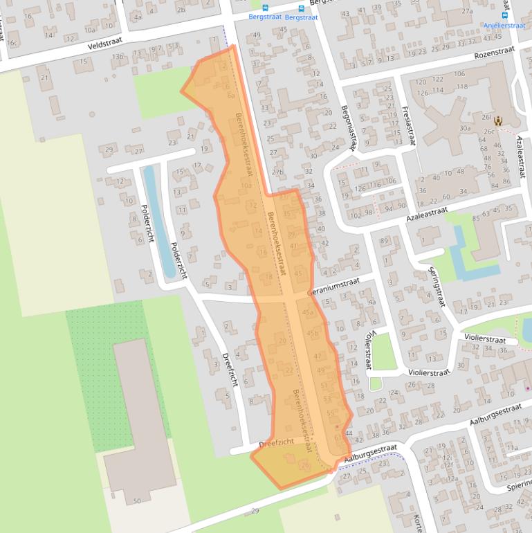Kaart van postcodegebied 4261KB.