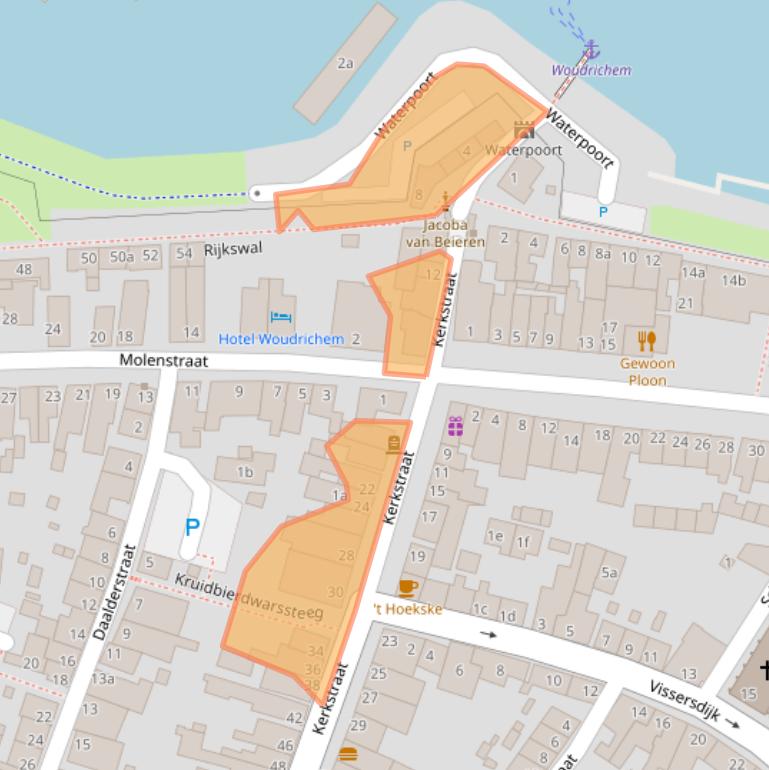 Kaart van postcodegebied 4285BB.