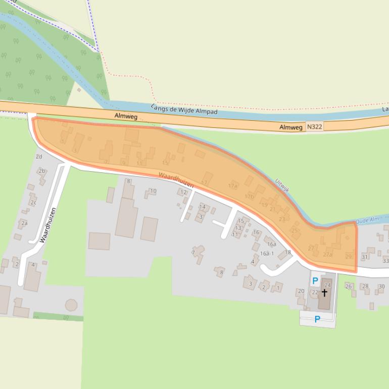 Kaart van postcodegebied 4287LP.