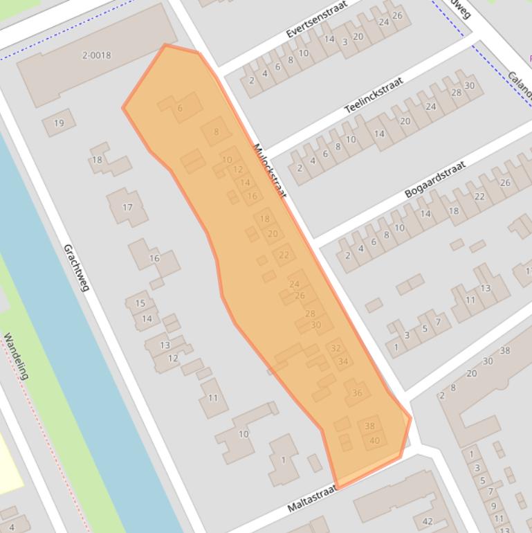 Kaart van postcodegebied 4301KV.