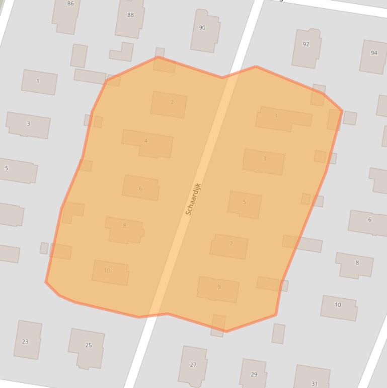 Kaart van postcodegebied 4303AP.