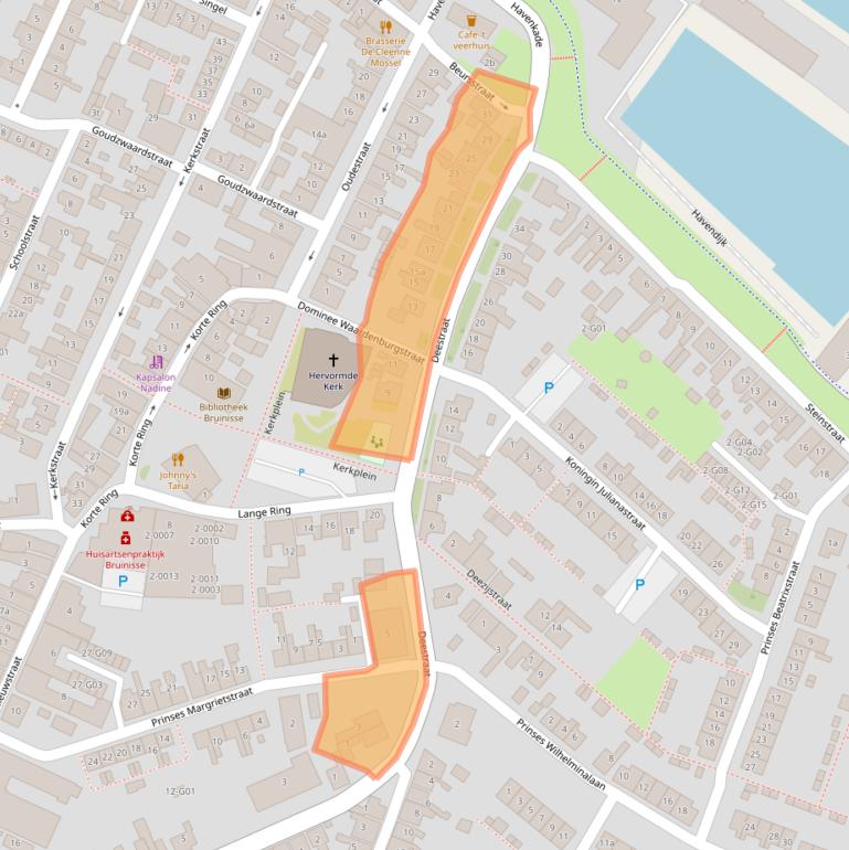 Kaart van postcodegebied 4311BE.