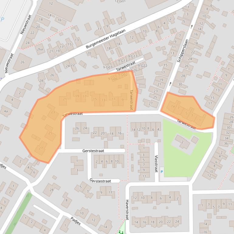 Kaart van postcodegebied 4311CL.